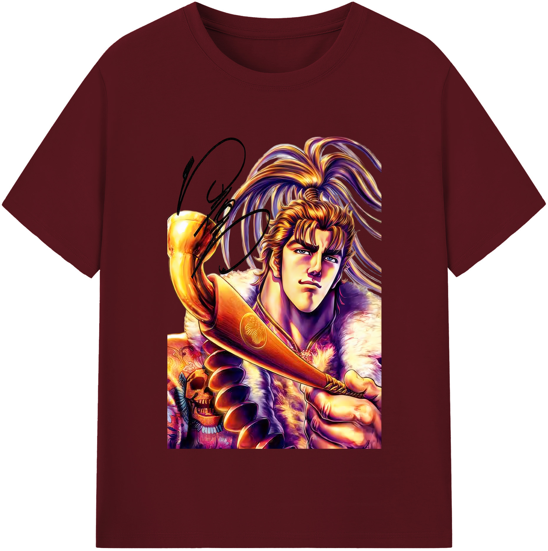 （画像用） 北斗の拳 Fist of the North Star 綿100％半袖Tシャツ（フロントプリント）